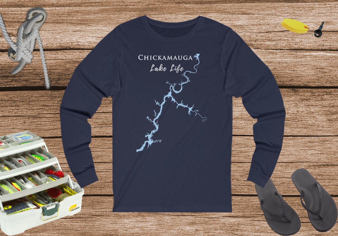 Chickamauga Lake Life Unisex Cotton Jersey Long Sleeve Tee - Tennessee Lake