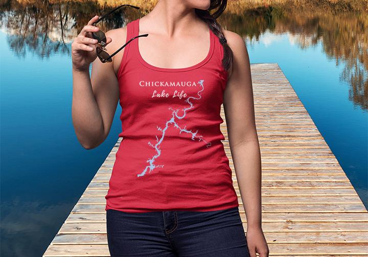 Chickamauga Lake Life Women's Ideal Racerback Tank - Tennessee Lake