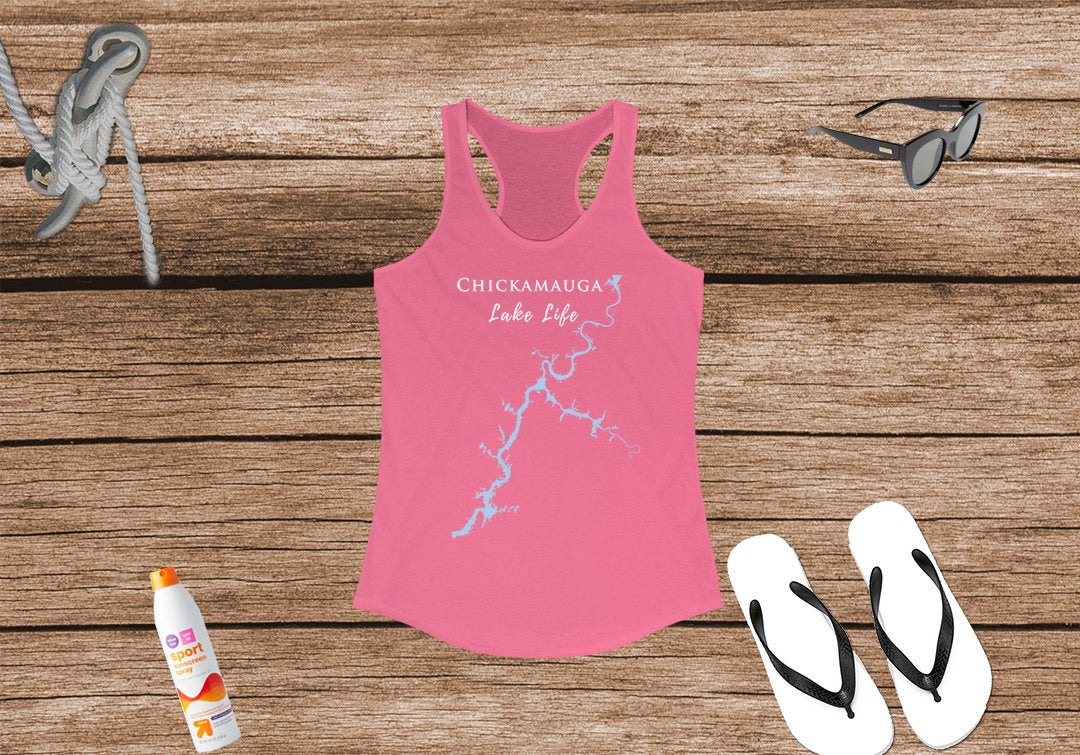 Chickamauga Lake Life Women's Ideal Racerback Tank - Tennessee Lake