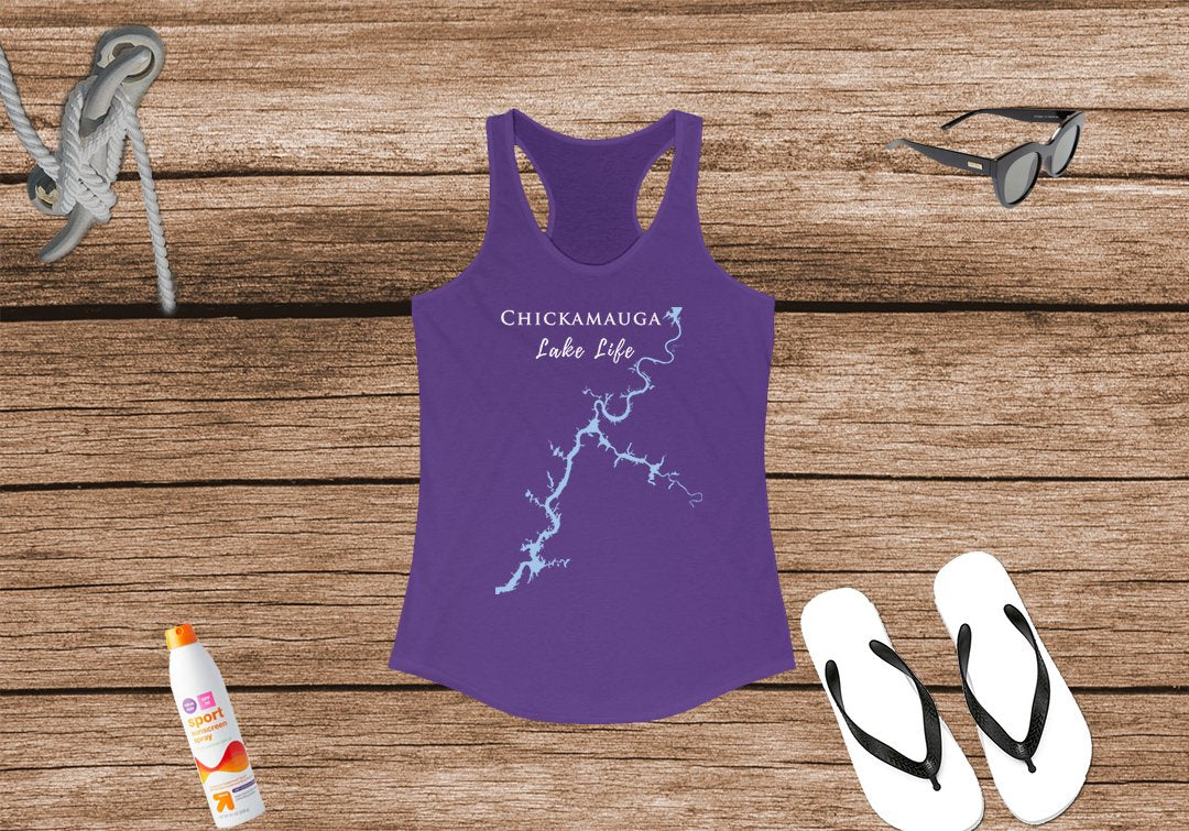 Chickamauga Lake Life Women's Ideal Racerback Tank - Tennessee Lake