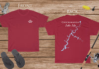 Chickamauga Lake Life - Cotton Short Sleeved - FRONT & BACK PRINTED - Short Sleeved Cotton Tee - Tennessee Lake