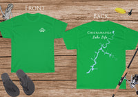 Chickamauga Lake Life - Cotton Short Sleeved - FRONT & BACK PRINTED - Short Sleeved Cotton Tee - Tennessee Lake