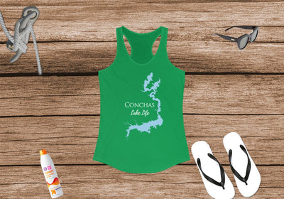 Conchas Lake Life - Women's Ideal Racerback Tank - New Mexico Lake