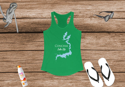 Conchas Lake Life - Women's Ideal Racerback Tank - New Mexico Lake
