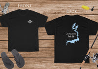 Conchas Lake Life - Cotton Short Sleeved - FRONT & BACK PRINTED - Short Sleeved Cotton Tee - New Mexico Lake