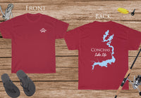 Conchas Lake Life - Cotton Short Sleeved - FRONT & BACK PRINTED - Short Sleeved Cotton Tee - New Mexico Lake
