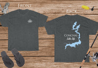 Conchas Lake Life - Cotton Short Sleeved - FRONT & BACK PRINTED - Short Sleeved Cotton Tee - New Mexico Lake