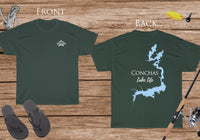 Conchas Lake Life - Cotton Short Sleeved - FRONT & BACK PRINTED - Short Sleeved Cotton Tee - New Mexico Lake