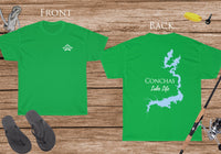 Conchas Lake Life - Cotton Short Sleeved - FRONT & BACK PRINTED - Short Sleeved Cotton Tee - New Mexico Lake