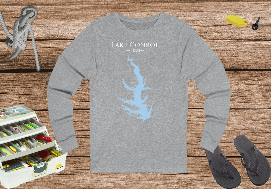 Lake Conroe Life Unisex Cotton Jersey Long Sleeve Tee - Texas Lake