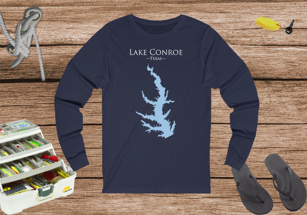 Lake Conroe Life Unisex Cotton Jersey Long Sleeve Tee - Texas Lake