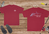Cumberland Lake Life - Cotton Short Sleeved - FRONT & BACK PRINTED - Short Sleeved Cotton Tee -  Kentucky Lake
