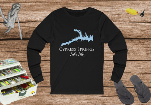 Cypress Springs Lake Life Unisex Cotton Jersey Long Sleeve Tee - Texas Lake