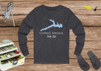 Cypress Springs Lake Life Unisex Cotton Jersey Long Sleeve Tee - Texas Lake