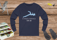 Cypress Springs Lake Life Unisex Cotton Jersey Long Sleeve Tee - Texas Lake