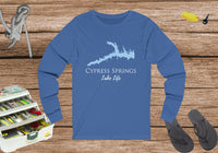 Cypress Springs Lake Life Unisex Cotton Jersey Long Sleeve Tee - Texas Lake