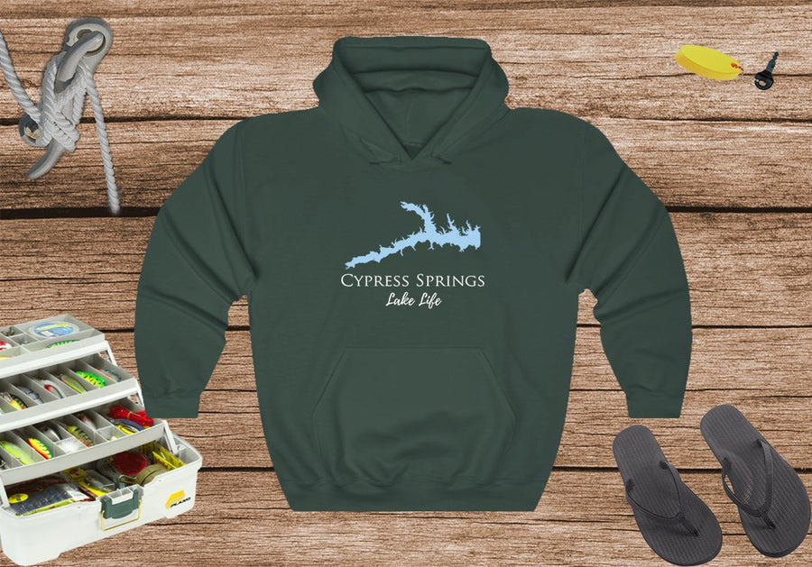 Cypress Springs Lake Hoodie Sweatshirt - Texas Lake