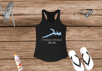 Cypress Springs Lake Life Women's Ideal Racerback Tank - Texas Lake