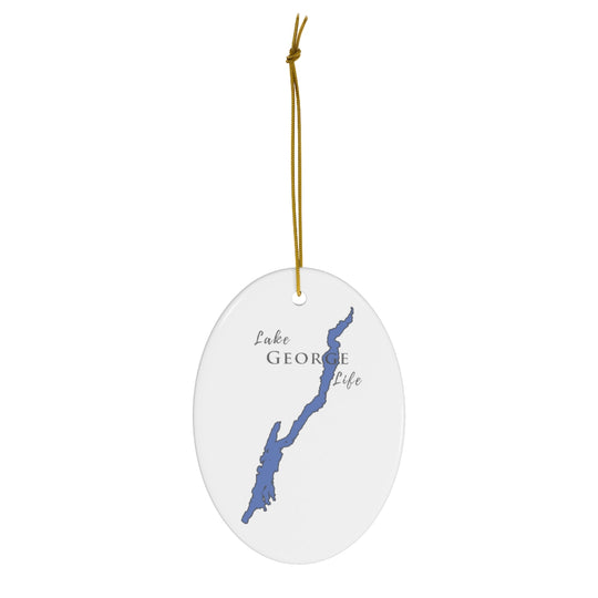 Lake George Life Ceramic Ornament - Classic Christmas Ornaments - New York Lake