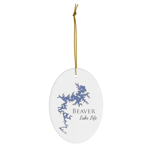 Beaver Lake Life Ceramic Ornament - Classic Christmas Ornaments - Arkansas Lake