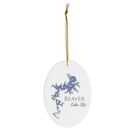 Beaver Lake Life Ceramic Ornament - Classic Christmas Ornaments - Arkansas Lake