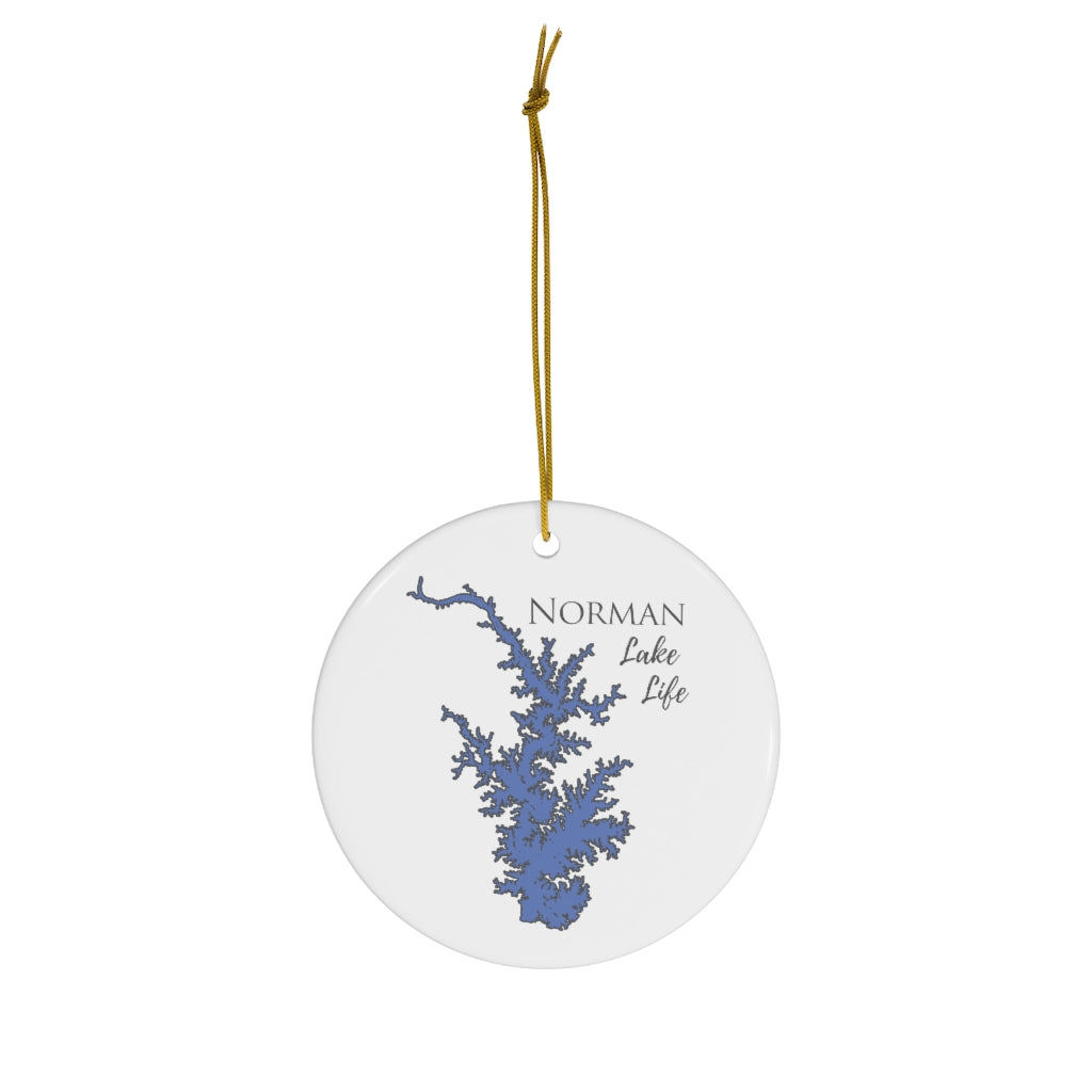 Norman Lake Life Ceramic Ornaments - Classic Christmas Ornament -  North Carolina Lake