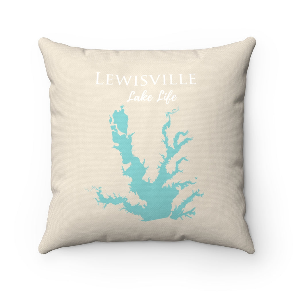 Lewisville Lake Life - Spun Polyester Square Pillow - Texas Lake