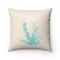 Lewisville Lake Life - Spun Polyester Square Pillow - Texas Lake