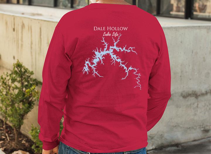 Dale Hollow Lake Life Unisex Cotton Jersey Long Sleeve Tee - Back Printed - Tennessee Lake