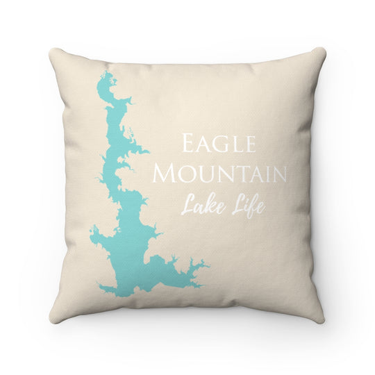 Eagle Mountain Lake Life Spun Polyester Square Pillow - Texas Lake
