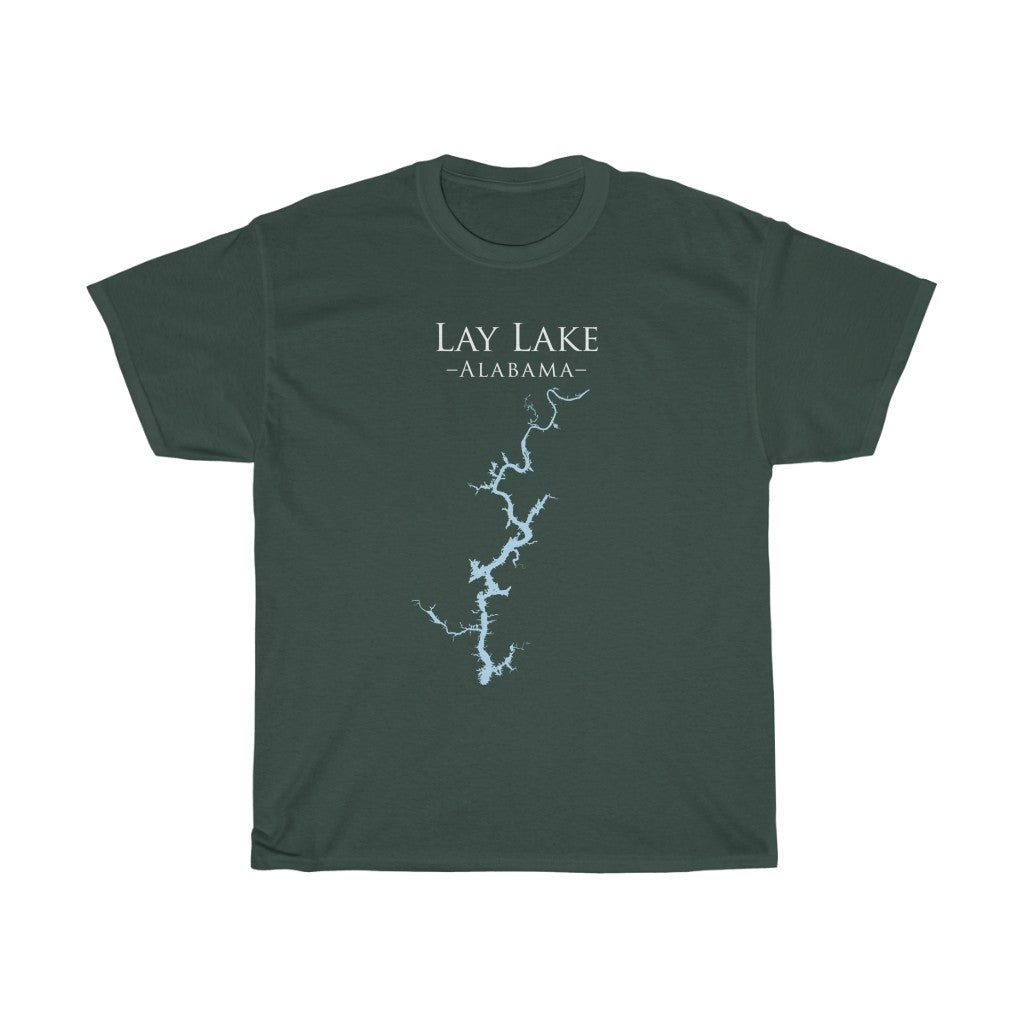 Lay Lake Alabama - Heavy Cotton Tee - Alabama Lake