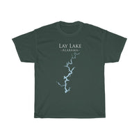 Lay Lake Alabama - Heavy Cotton Tee - Alabama Lake