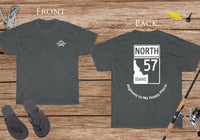 Hwy 57 - Highway to my Happy Place - Priest Lake Heavy Cotton Tee - Idaho Lake