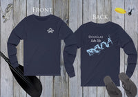 Douglas Lake Unisex Cotton Jersey Long Sleeve Tee - BACK PRINTED - Tennessee Lake
