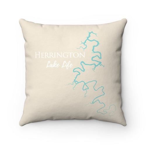 Herrington Lake Life Spun Polyester Square Pillow - Virginia Lake