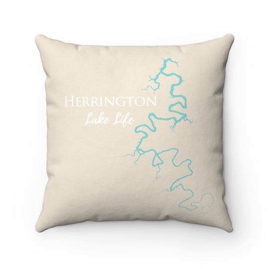 Herrington Lake Life Spun Polyester Square Pillow - Virginia Lake