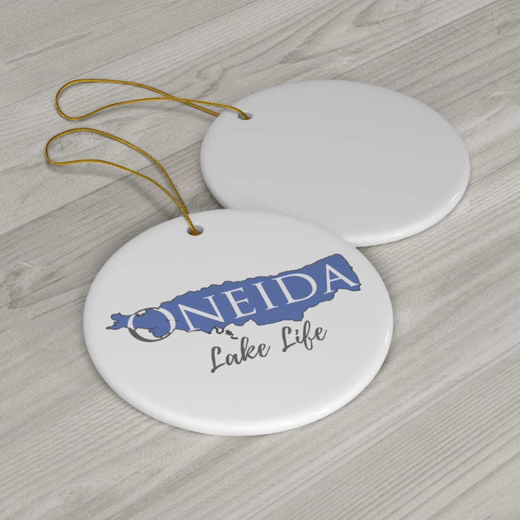 Oneida Lake Life Ceramic Ornament - Classic Christmas Ornaments - New York Lake