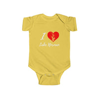 Cute! I Love Lake Norman Onsie | Infant Fine Jersey Bodysuit Lake Norman outside of Charlotte Onsie