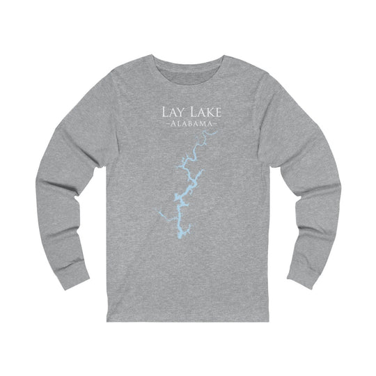 Lay Lake Alabama - Cotton Jersey Long Sleeve Tee - Alabama Lake