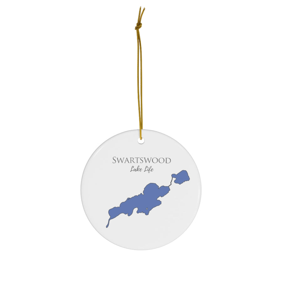 Swartswood Lake Life Ceramic Ornament - Classic Christmas Ornaments - New Jersey Lake