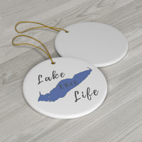 Lake Erie Life Ceramic Ornament - Classic Christmas Ornaments -  Michigan Ontario Ohio Pennsylvania & New York Lake