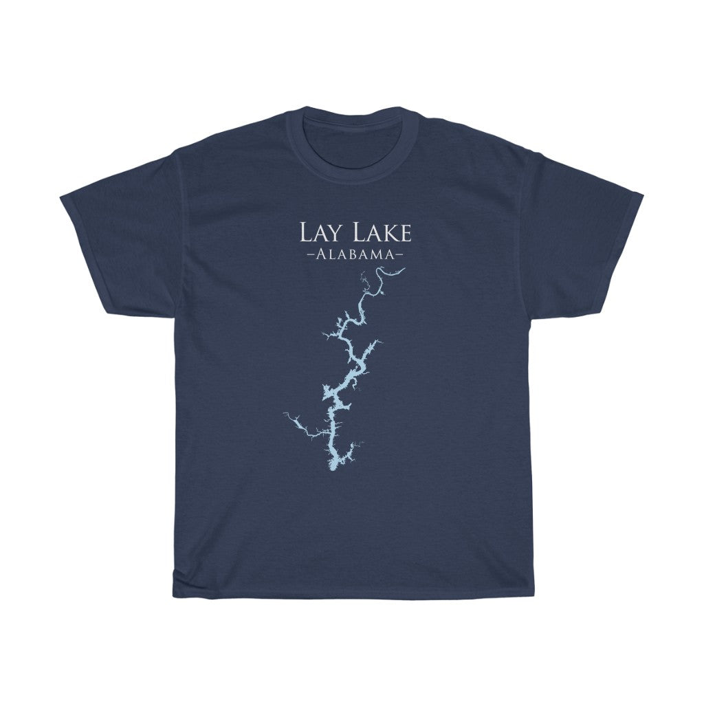 Lay Lake Alabama - Heavy Cotton Tee - Alabama Lake