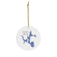 James Lake Life Ceramic Ornament - Classic Christmas Ornaments - Indiana Lake