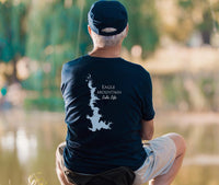Eagle Mountain Lake Life Heavy Cotton Tee - Front and Back Print - Texas Lake