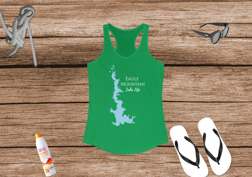 Eagle Mountain Lake Life - Women's Ideal Racerback Tank - Texas Lake