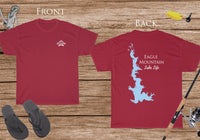 Eagle Mountain Lake Life Heavy Cotton Tee - Front and Back Print - Texas Lake