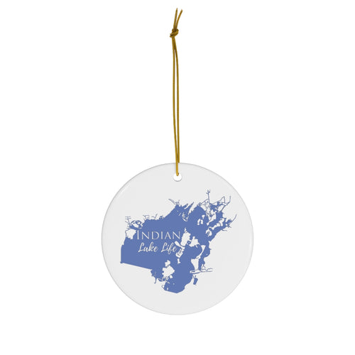 Copy of Indian Lake Life Ceramic Ornament - Classic Christmas Ornaments - Ohio Lake