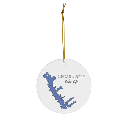 Cedar Creek Lake Life Ceramic Ornament - Classic Christmas Ornaments -  Texas Lake