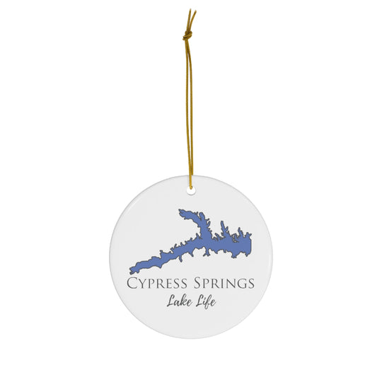Cypress Springs Ceramic Ornament - Classic Christmas Ornaments -  Texas Lake