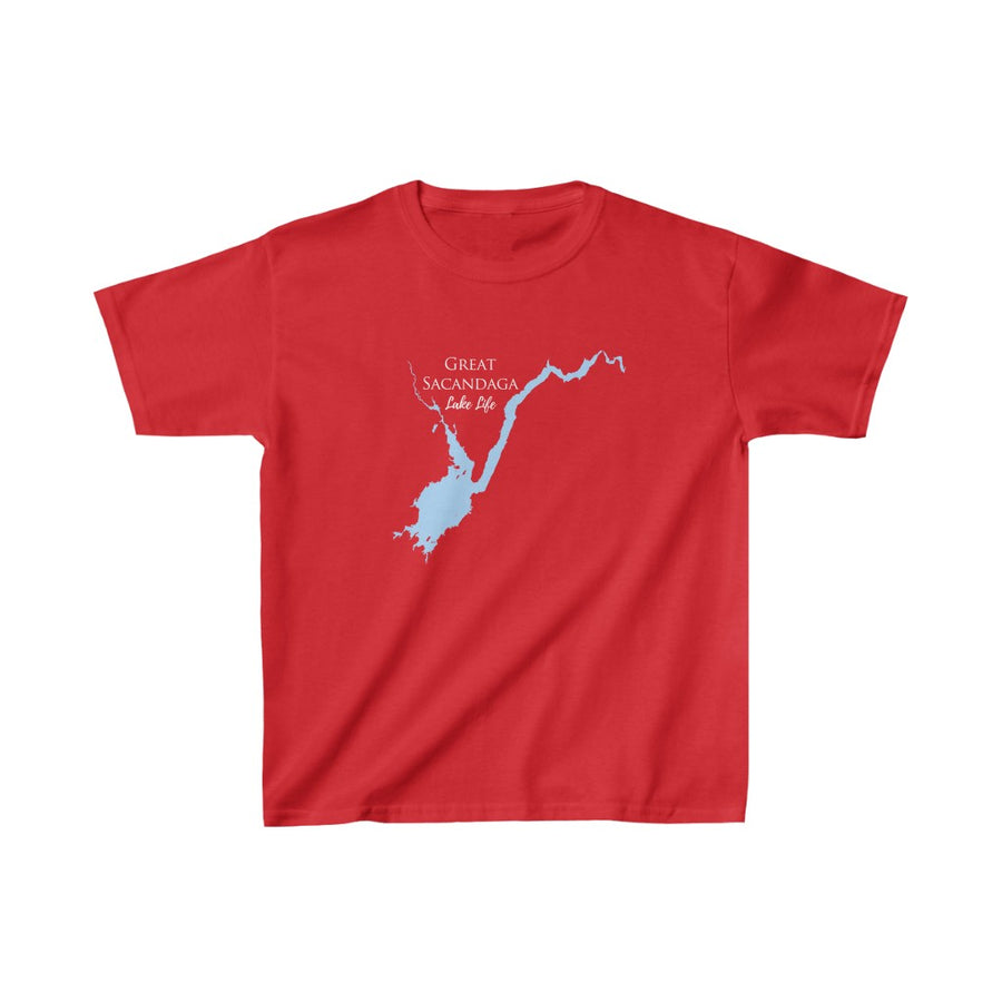 Great Sacandaga Lake Life - Kids Heavy Cotton Regular Fit Tee - New York Lake